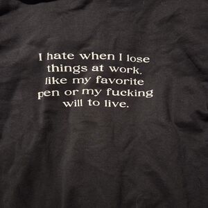 Black funny pull over